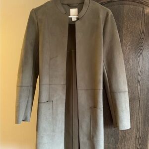 Elegant Gray Long Coat - LIGHTLY USED